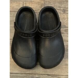 Crocs Classic Black Light Water-Friendly Slip Resistant Clogs Size 7